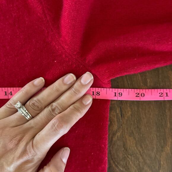 Talbots Pure Cashmere Sweater Size Small Red Crewneck - Picture 7 of 10